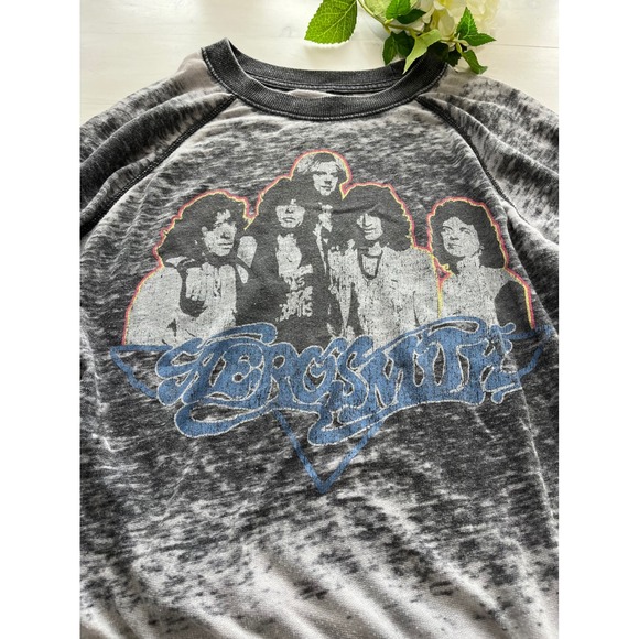 Recycled Karma Aerosmith Graphic Sweatshirt Women's S distressed band‎ shirt - Picture 2 of 6